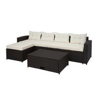 POLY-RATTAN GARNITUR Braun, Beige - Beige/Braun, Kunststoff - MCW