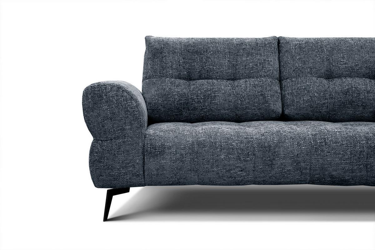 ECKSOFA SALVINI 5-Sitzer, dunkelblau - Schwarz/Dunkelblau, Holzwerkstoff/Textil (292/158cm) - Wozimo