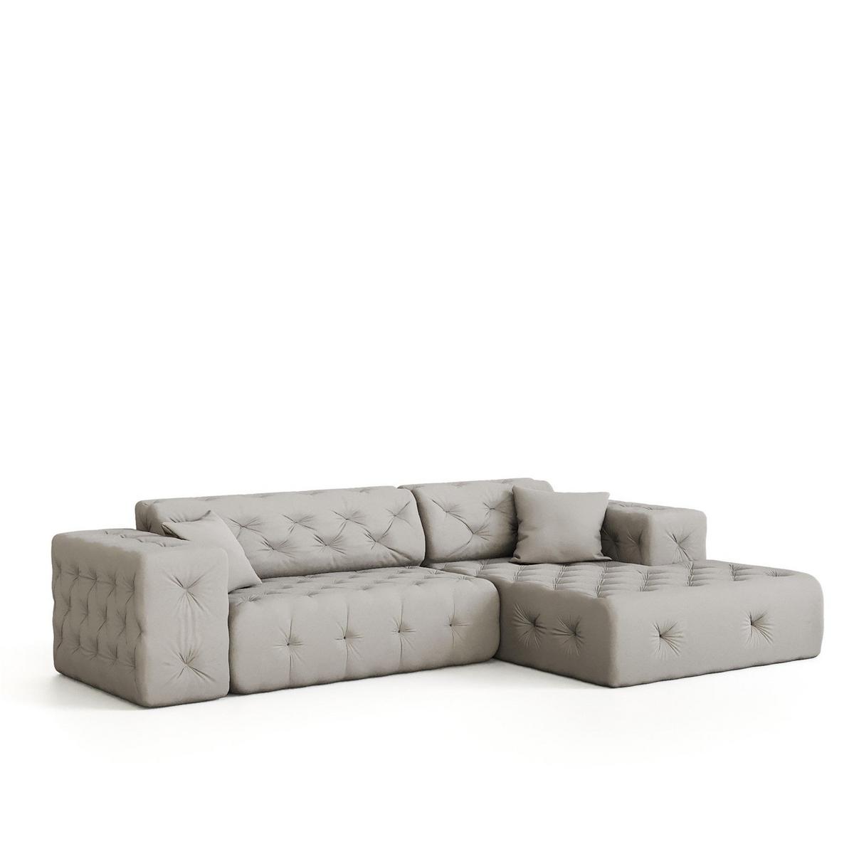 ECKSOFA Chantal - Blau, Holzwerkstoff/Textil (266/171cm) - Fun Möbel