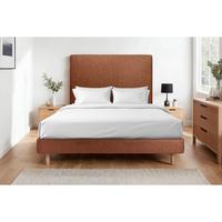 LATTENROST – Bouclé-Stoff– Bausatz zur Selbstmontage - 180x200 cm - Beige/Terracotta, Karton/Holz (180/200cm) - Sommeil de Plomb