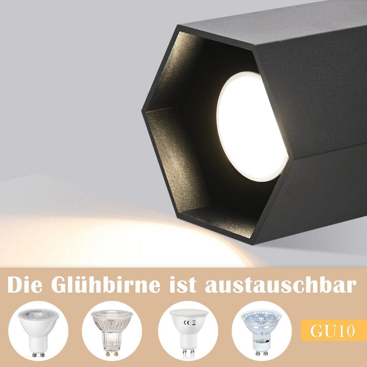 AUFBAULEUCHTE Emma 11/9/11 cm - Schwarz, Metall (11/9/11cm) - Nettlife