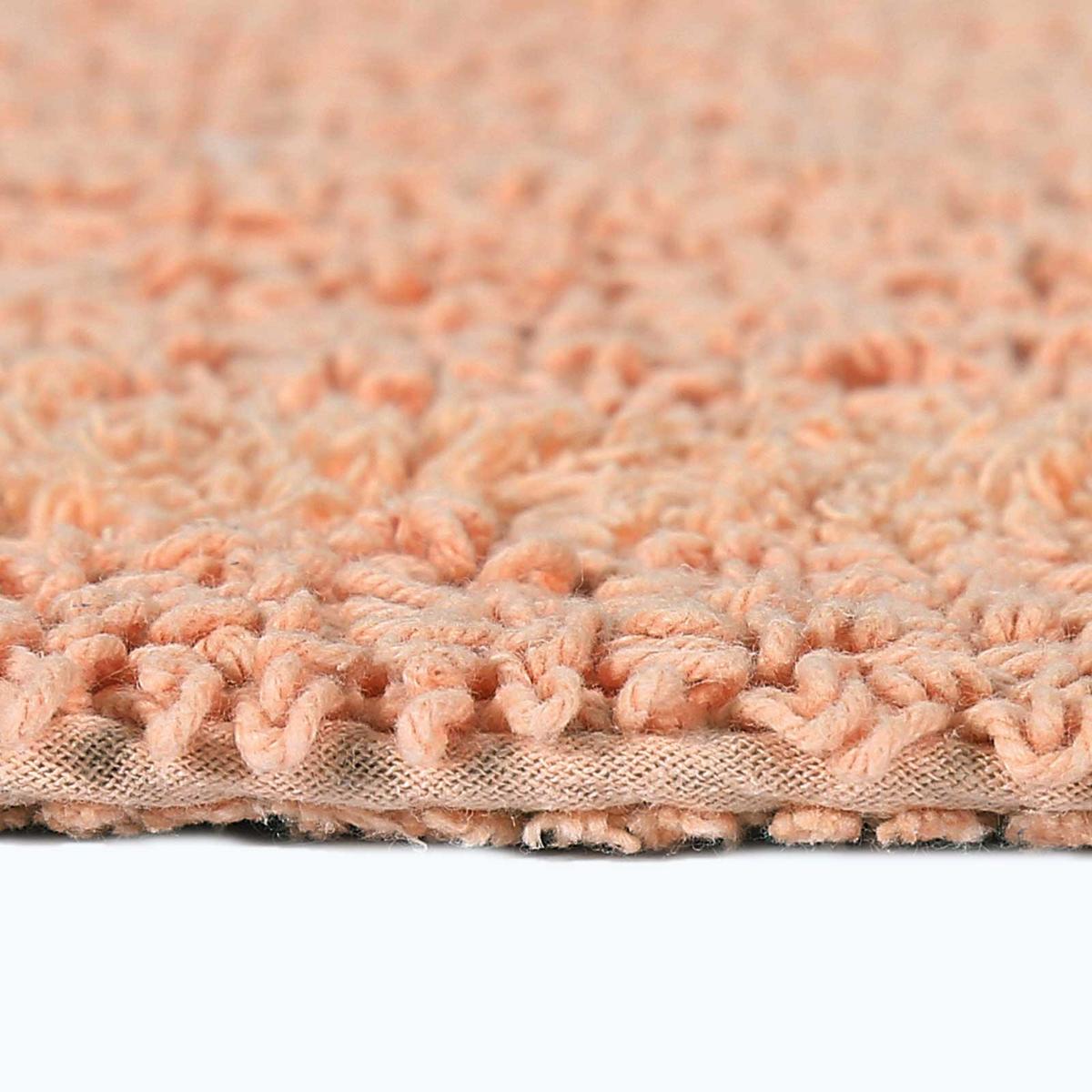 DUSCHVORLEGER 50/50 cm, 100% Baumwolle, wendbar - Orange, Textil (50/50cm) - Homescapes