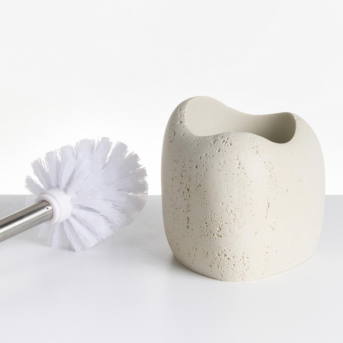 BADACCESSOIRES Set 5-teilig Hellbeige Coata - Beige, Kunststoff (8/10/8cm) - Beliani
