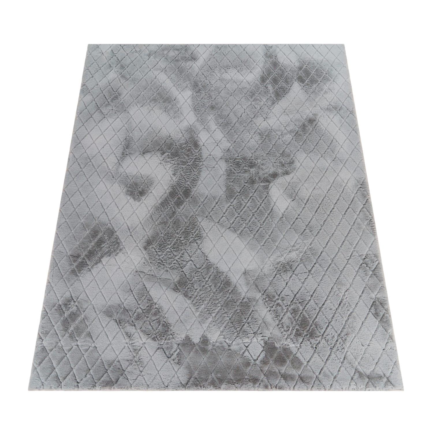 HOCHFLORTEPPICH, mit Struktur, Florhöhe 22 mm, Grau, 160 x 220 cm - Grau, Textil (160/220cm) - KADIMA DESIGN