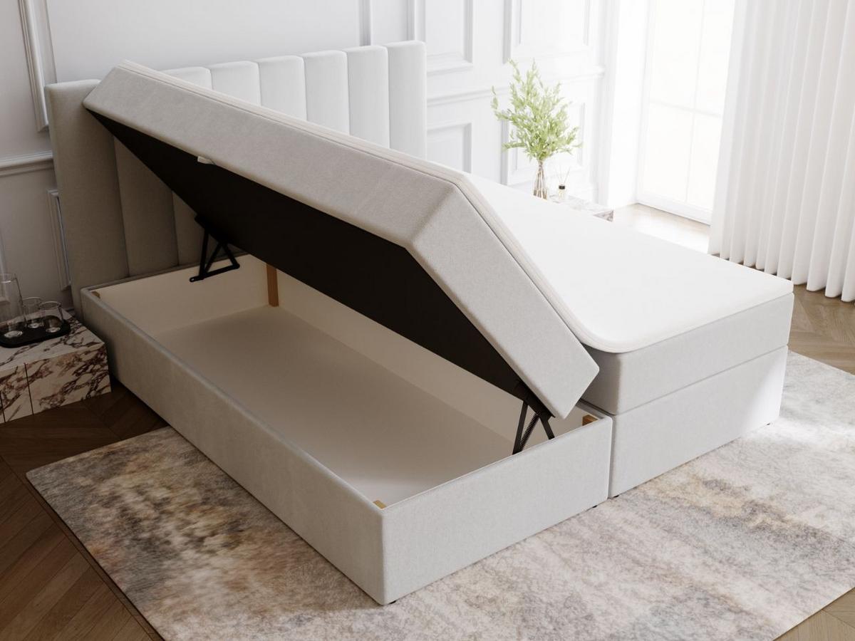 BOXBETT Mocca 140x200 Grau - Grau, Holz/Textil (140/200cm) - Graingold