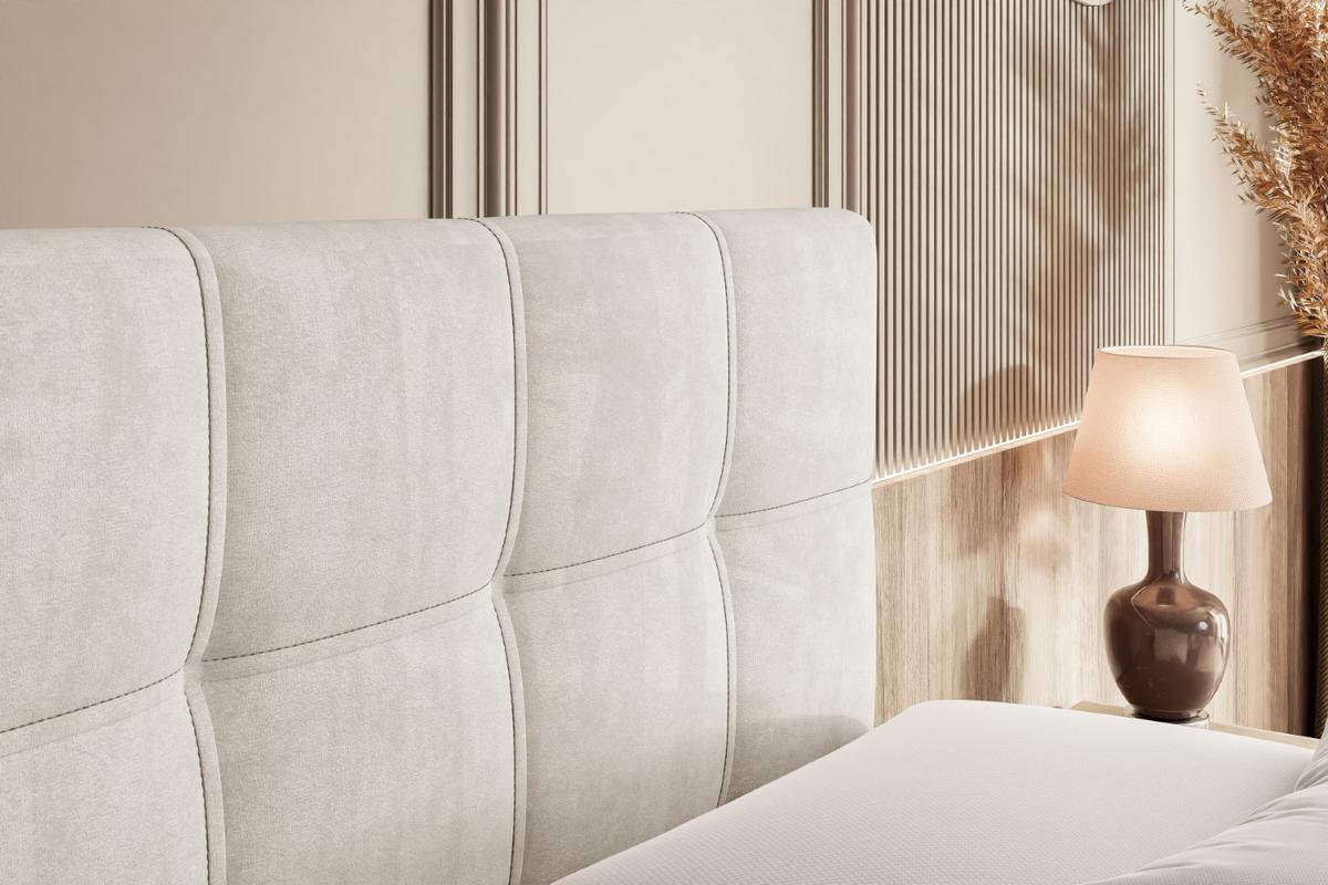 BOXSPRINGBETT MARCE KING - 180x200 - H3/H4 - Ecru - Ecru, Holzwerkstoff (180/200cm) - ALTDECOR