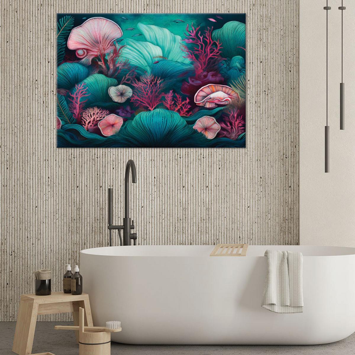 LEINWANDBILD Meereskorallen 100x70cm - Multicolor, Textil (100/70cm) - Feeby