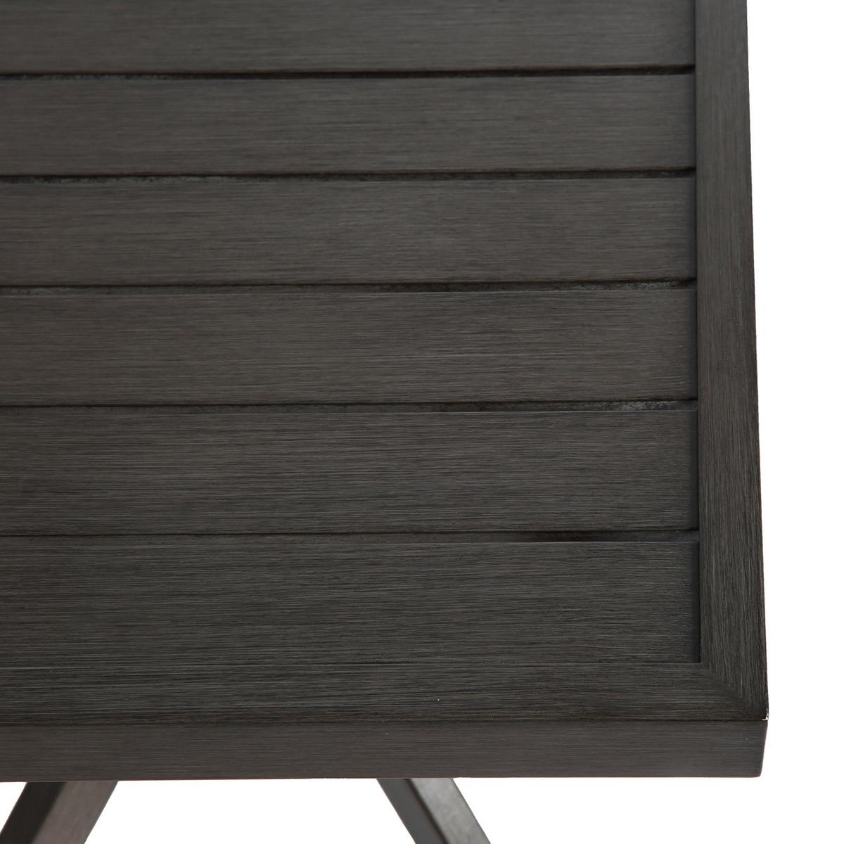 GARTEN-BEISTELLTISCH 45 cm Dunkelgrau Aluminium Quadratischer Outdoor Endtisch für Balkon & Terrasse - Dunkelgrau, Metall (45/45/47cm) - Urban Meuble