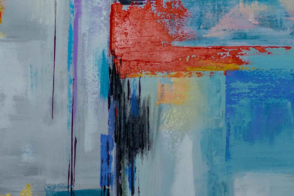 ACRYLBILD HANDGEMALT 77,5/102,5 cm - Multicolor, Textil (77.5/102.5cm) - KUNSTLOFT