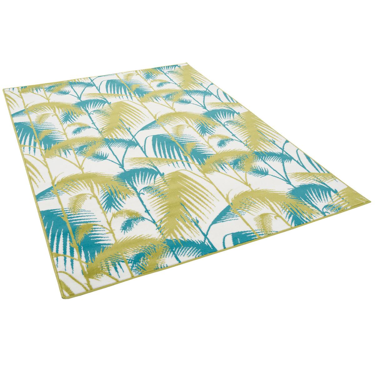 DESIGNER TEPPICH SAMBA PALMEN - Türkis/Grün, Textil (80/150cm) - Pergamon