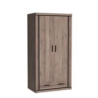 DREHTÜRENSCHRANK MALAGA 97/192/90 cm 2-türig Braun - Braun, Holzwerkstoff (97/192/90cm) - MASSENO