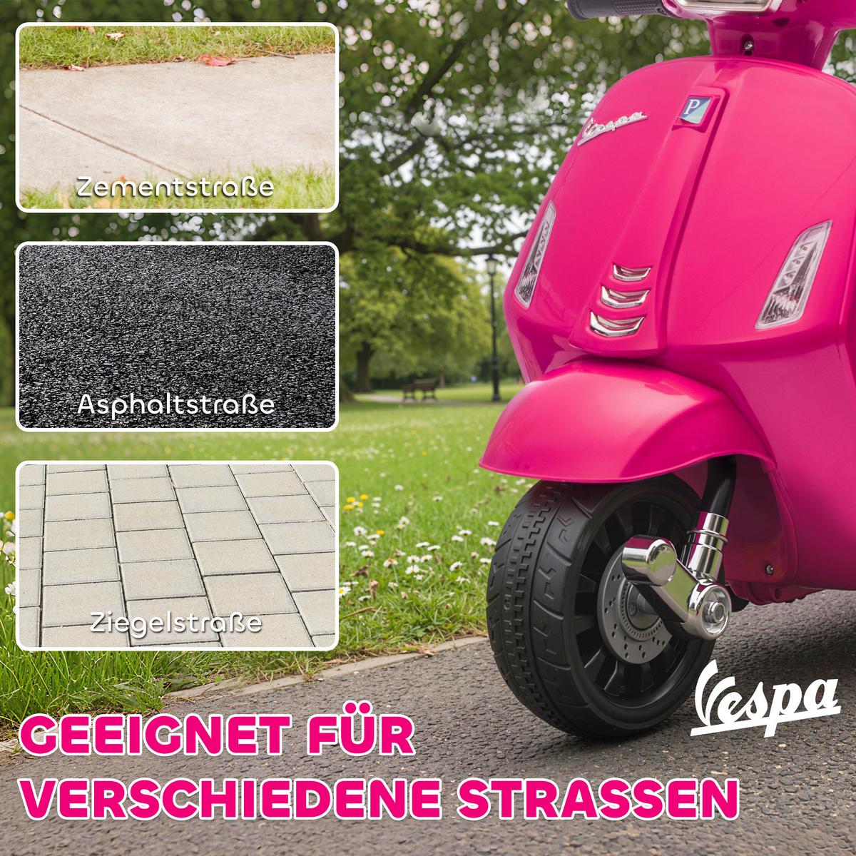 ELEKTROMOTORRAD Kunststoff Metall Rosa - Rosa, Kunststoff (71/37/52cm) - AIYAPLAY