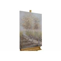 ACRYLBILD HANDGEMALT 60/90 cm - Braun, Holz/Textil (60/90cm) - KUNSTLOFT