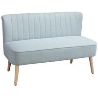 SOFA Polyester Grün - Hellgrün/Naturfarben, Holz/Textil (56.5/77/117cm) - HOMCOM