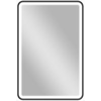 BADSPIEGEL Aluminiumlegierung Hartglas Schwarz - Schwarz, Glas (4/90/60cm) - HOMCOM