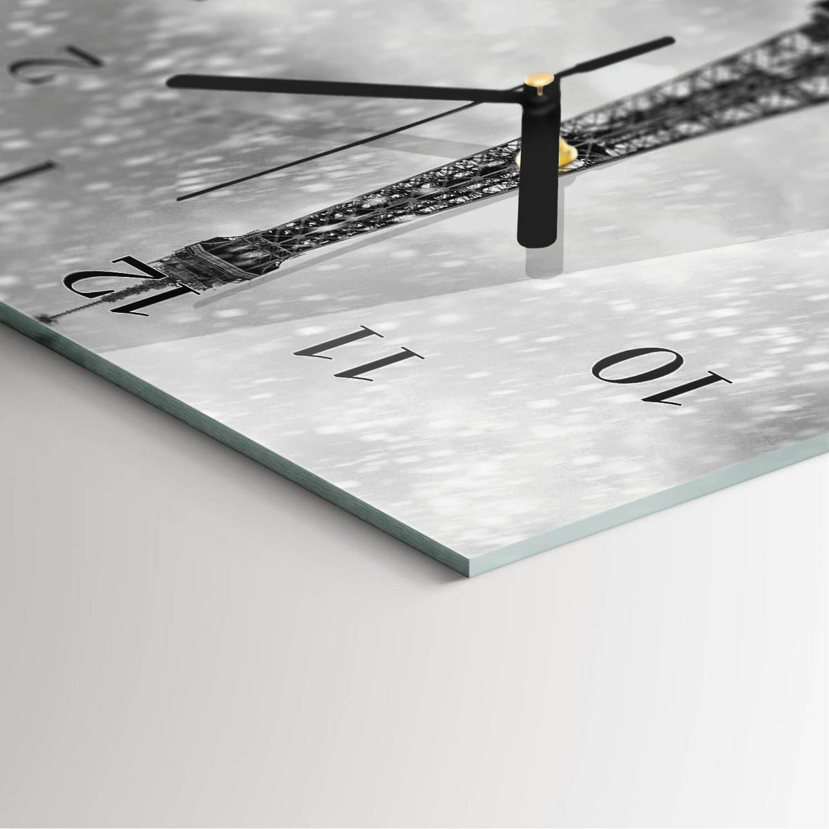 WANDUHR aus Glas 30x60 cm - Eiffelturm - Multicolor, Glas (30/60/0.4cm) - TULUP