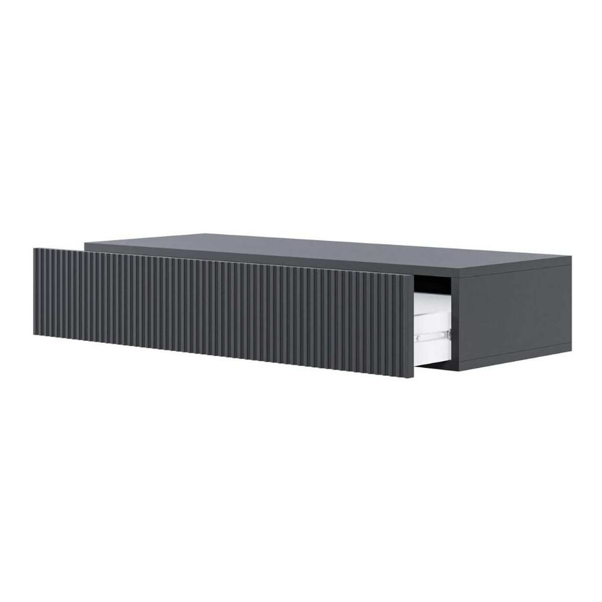 KONSOLENTISCH Veldio Schwarz 90 cm - Schwarz, Holzwerkstoff (35.6/90/17cm) - Selsey