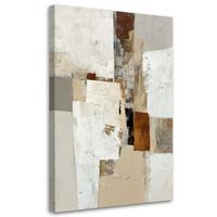 WANDBILD, Moderne Abstrakt in beigen und braunen Farben - Beige, Textil (30/45cm) - Feeby