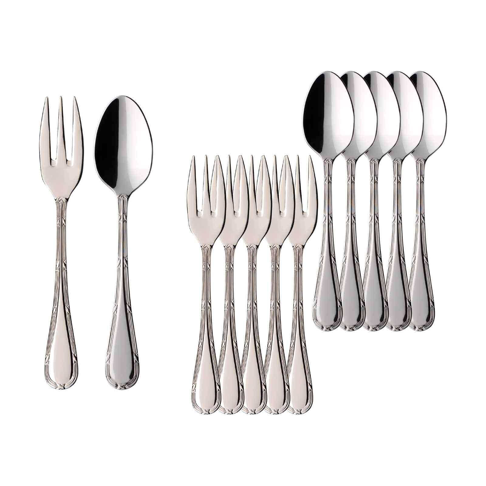KAFFEEBESTECK BUNDLE Kreuzband Septfontaines edelstahl 12-tlg. - Edelstahlfarben, Metall - Villeroy & Boch
