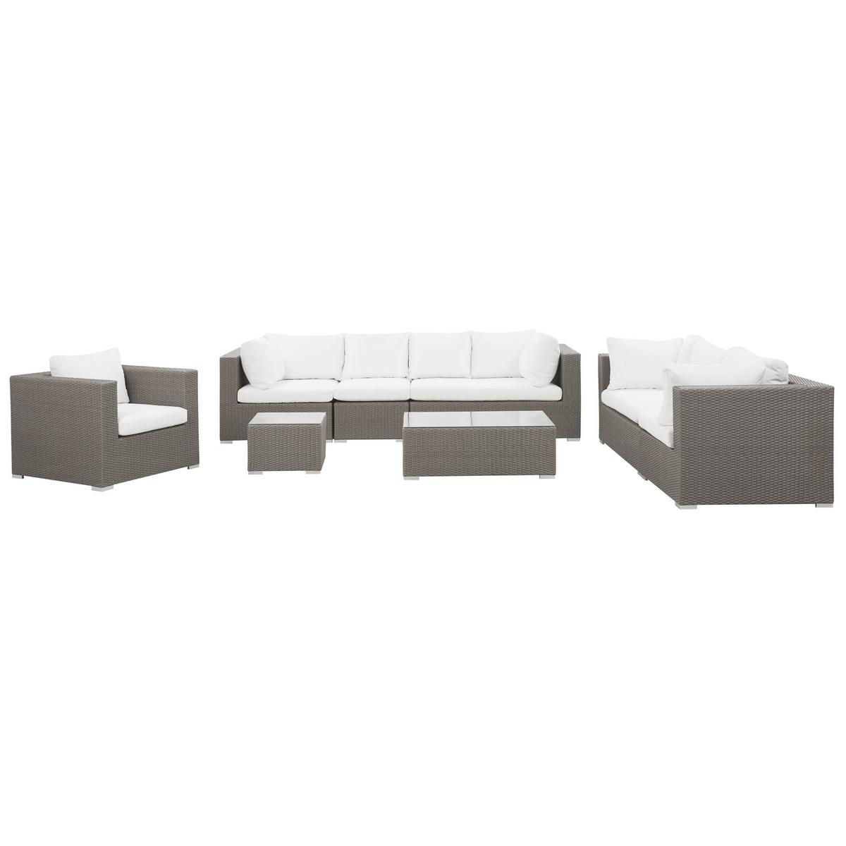 LOUNGE-SET grau modular Maestro - Grau, Kunststoff - Beliani