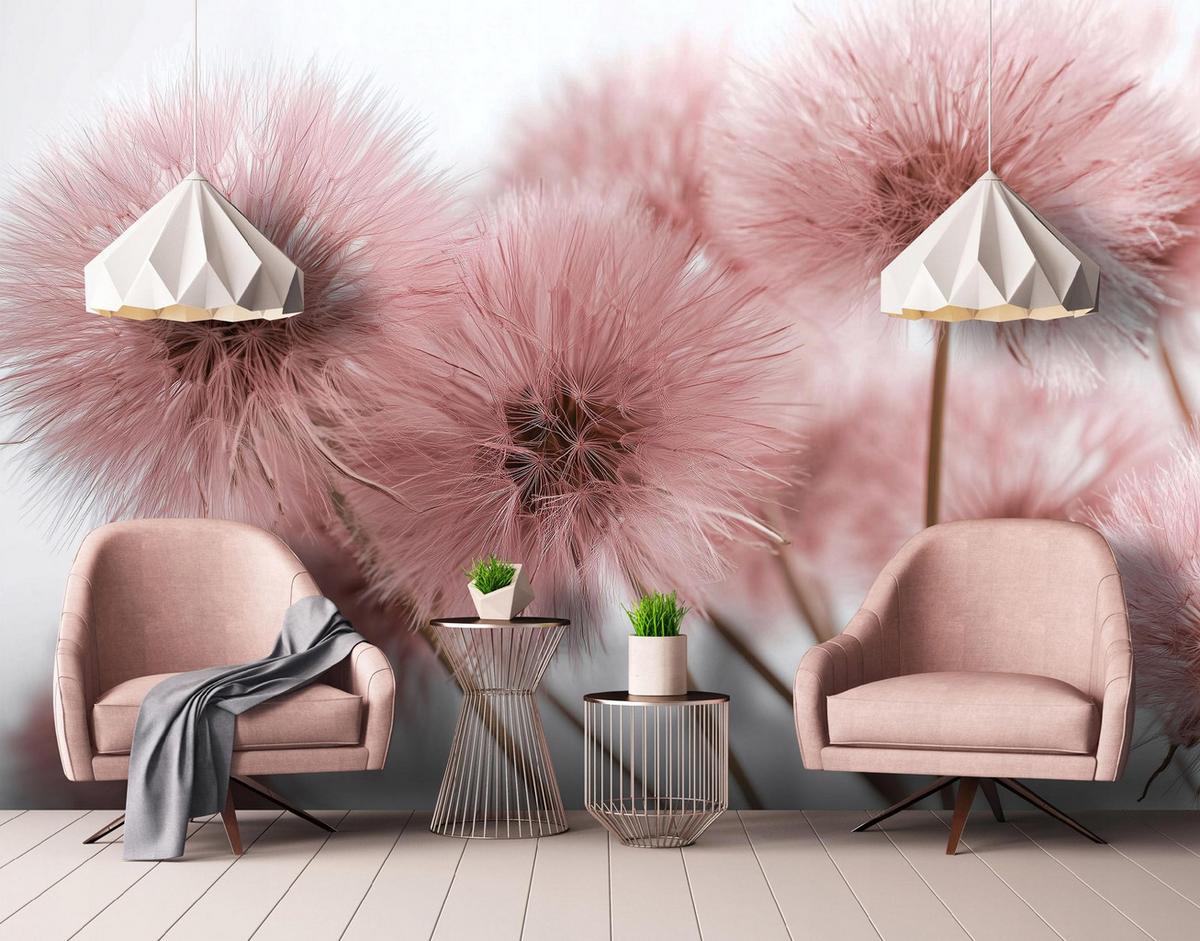 FOTOTAPETE Pusteblume Boho Wohnzimmer 300x210 - Multicolor, Papier (300/210cm) - Wallarena