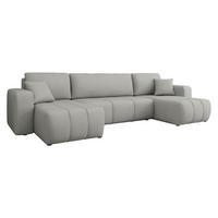 WOHNLANDSCHAFT Furyn U - Schwarz/Grau, Holz/Kunststoff (312/82/145cm) - MIRJAN24