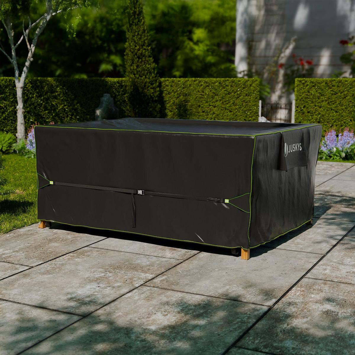 GARTENMÖBELABDECKUNG CoverSafe Pro schwarz - Schwarz, Kunststoff (162/100/242cm) - Juskys