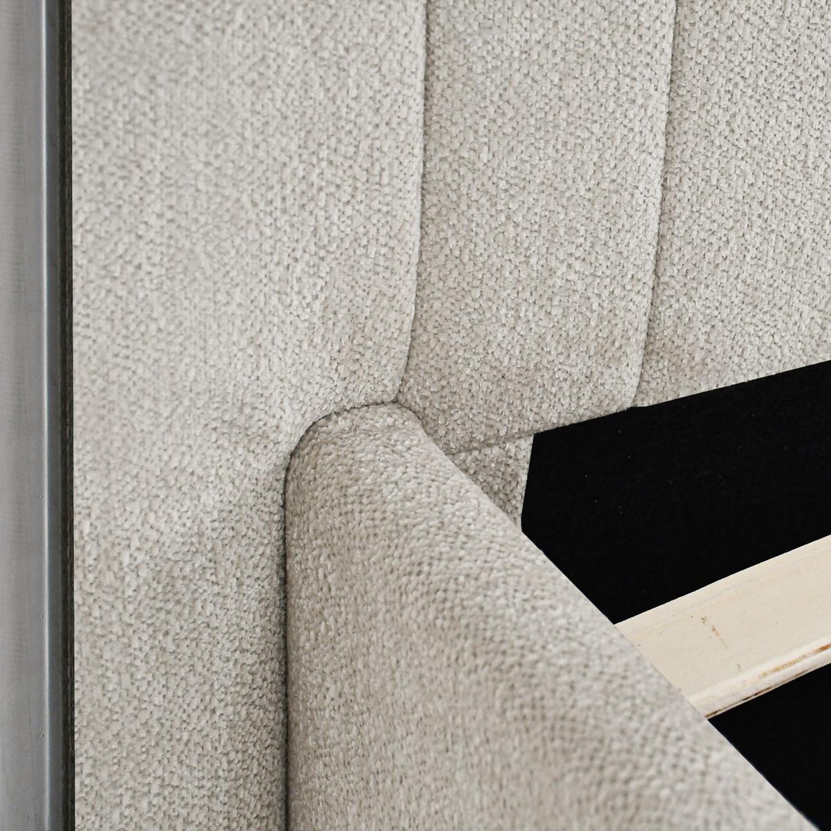 POLSTERBETT Calma mit Schaumstoffmatratze 10 cm, 2 Bettkastenschubladen, 160x200 cm, Bouclé-Stoff, Dunkelbeige - Beige, Textil (160/200cm) - Beautysofa