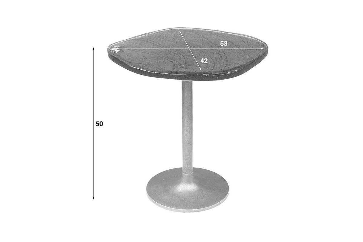 BEISTELLTISCH DARI Gold Glas - Goldfarben, Glas/Metall (42/53/50cm) - KAWOLA