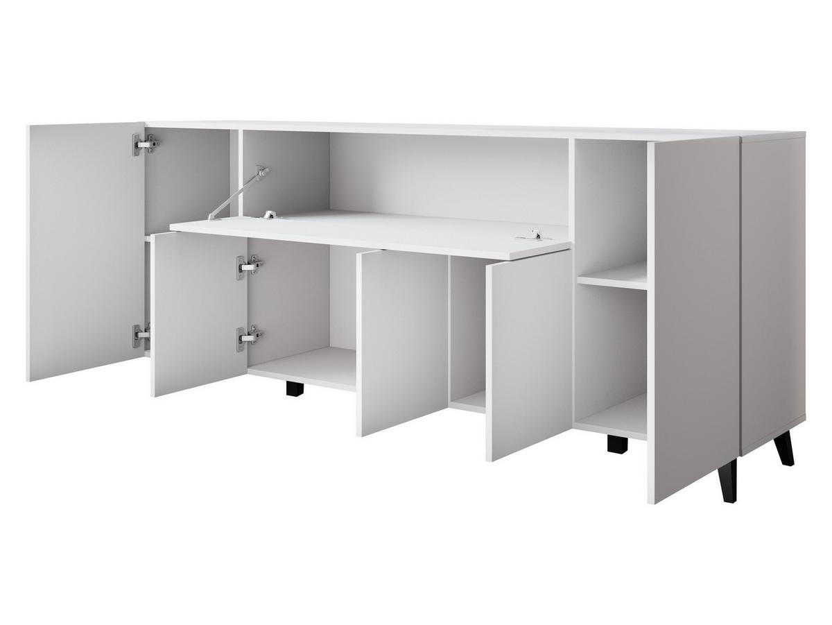 SIDEBOARD Phuket 180 - Schwarz/Braun, Holzwerkstoff/Kunststoff (180/76/38cm) - MIRJAN24