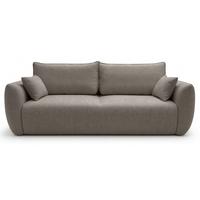 3-SITZER SCHLAFSOFA Zordo Chenille Hellbraun - Hellbraun/Schwarz, Kunststoff/Textil (238/91/102cm) - Selsey