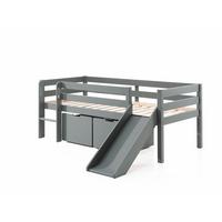 KOJENBETT mit Rutsche Karolina 208x83x175 aus Massivholz in Grau - Grau, Holz (90/200cm) - 58aufmkessel