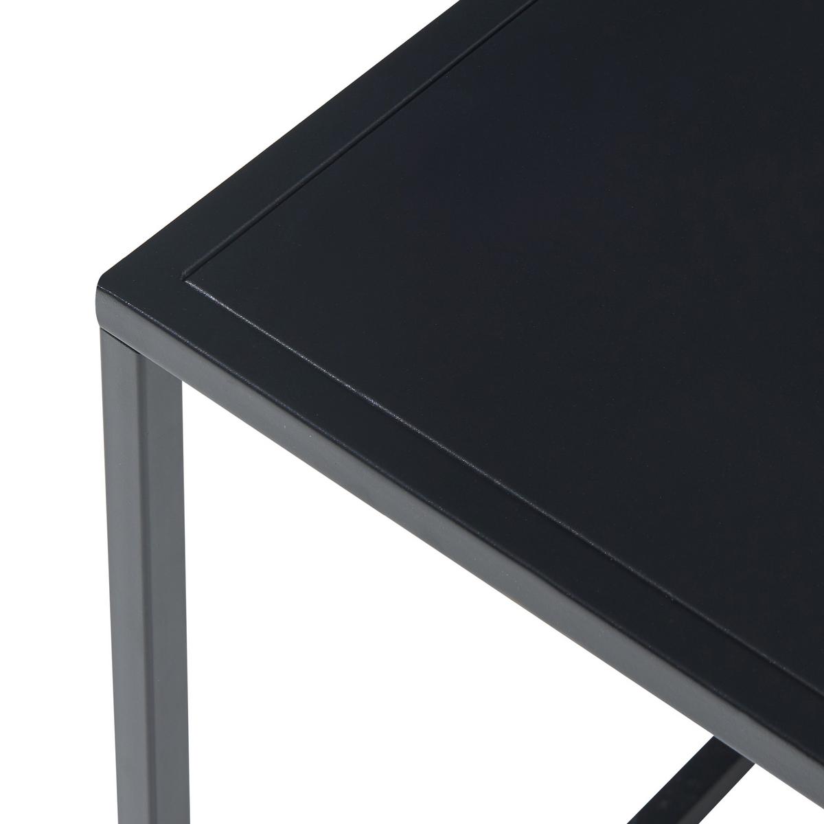 COUCHTISCH Solund 60/60/45 cm - Schwarz, Metall (60/60/45cm) - [en.casa]