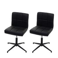 ESSZIMMERSTUHL Schwarz 2er-Set - Schwarz, Textil (64/90/64cm) - MCW