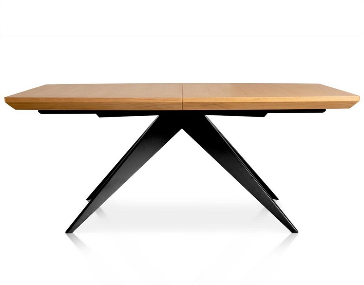 ESSTISCH FERRUM Ausziehbar 180 - 280 / 100 x 76 cm - Eichefarben/Schwarz, Holz (180/100/76cm) - MASSENO