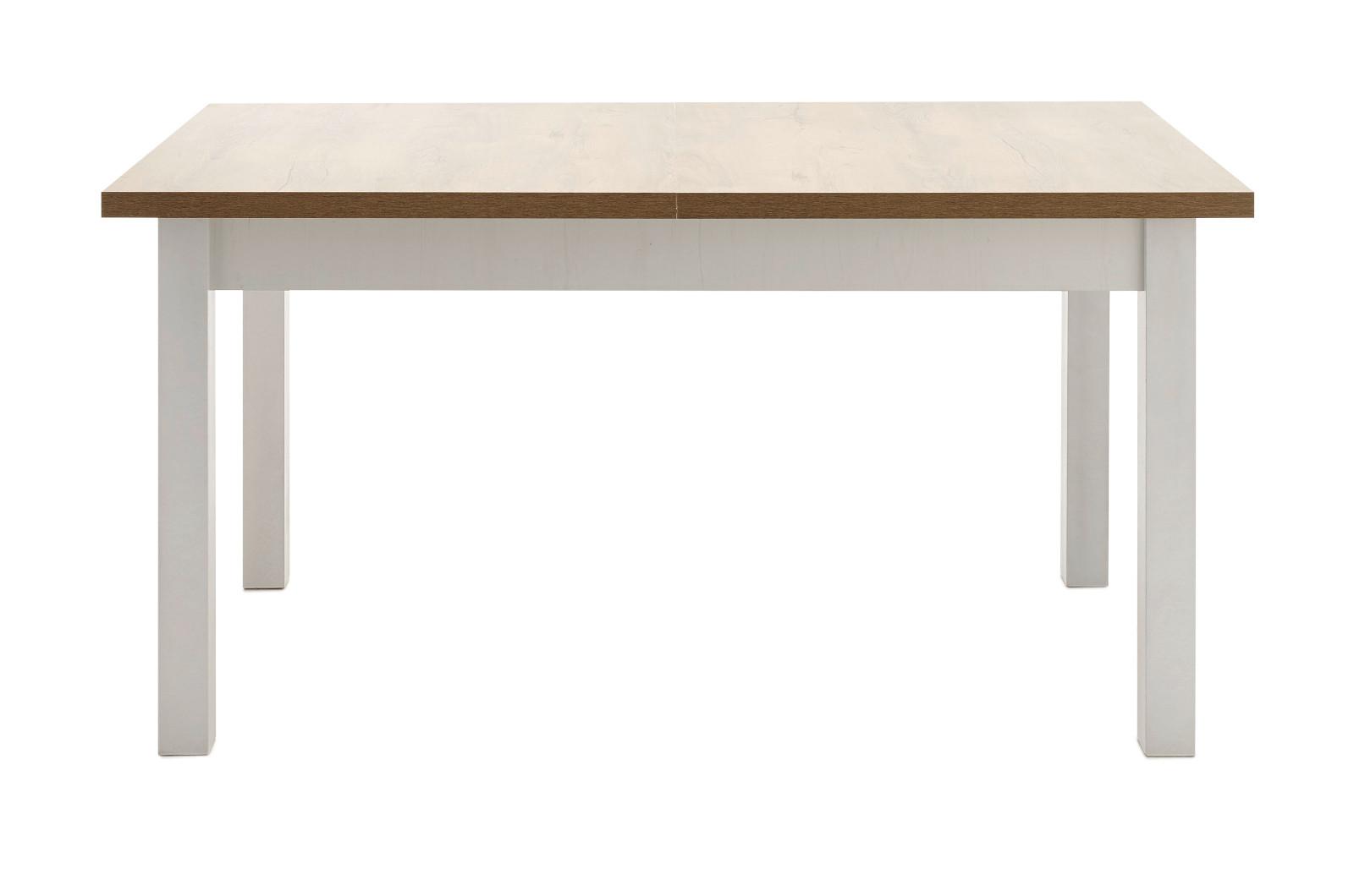 ESSTISCH weiß Pinie, Eiche hell Landhaus, Küchentisch ausziehbar 160 - 200 cm - Eichefarben/Weiß, Holzwerkstoff (200/90/82cm) - Furn.Design