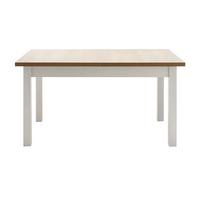 ESSTISCH weiß Pinie, Eiche hell Landhaus, Küchentisch ausziehbar 160 - 200 cm - Eichefarben/Weiß, Holzwerkstoff (200/90/82cm) - Furn.Design