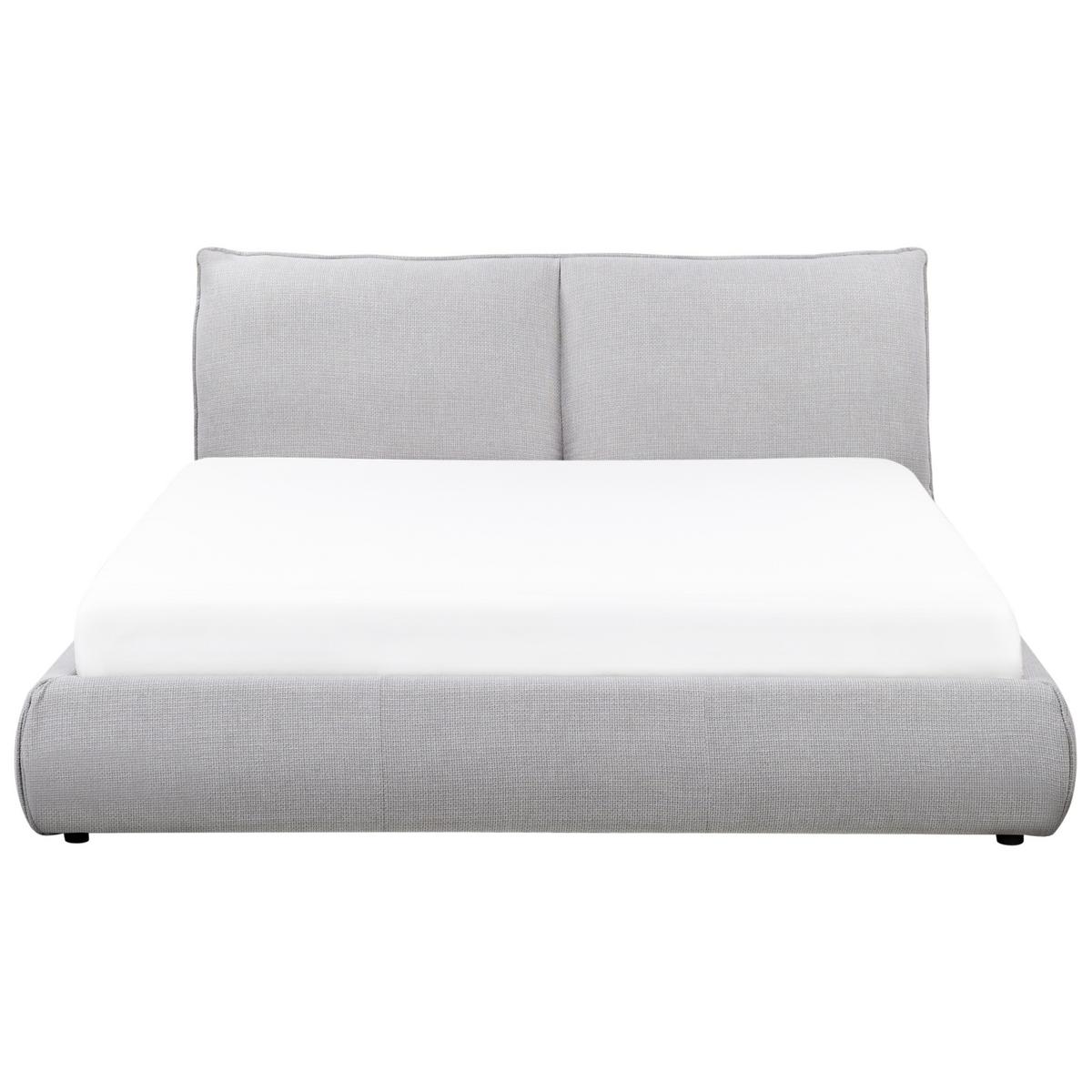 POLSTERBETT mit Lattenrost 160x200 cm Grau Vinay - Hellgrau, Textil (160/200cm) - Beliani