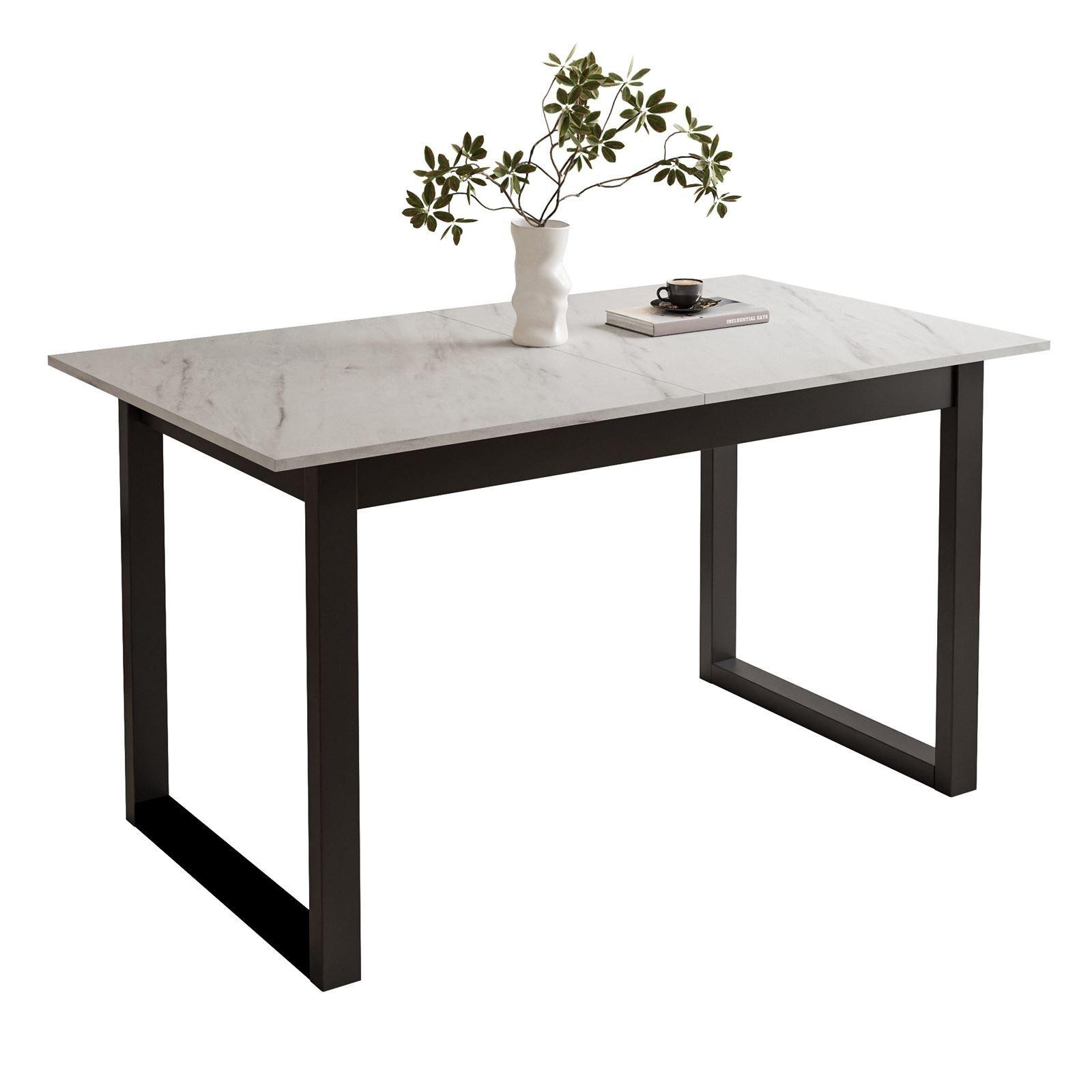 ESSTISCH ARTON II ausziehbarer Tisch 140-195 cm für 6-8 Personen - Multicolor/Schwarz, Holzwerkstoff/Metall (140/80/77cm) - Lookway