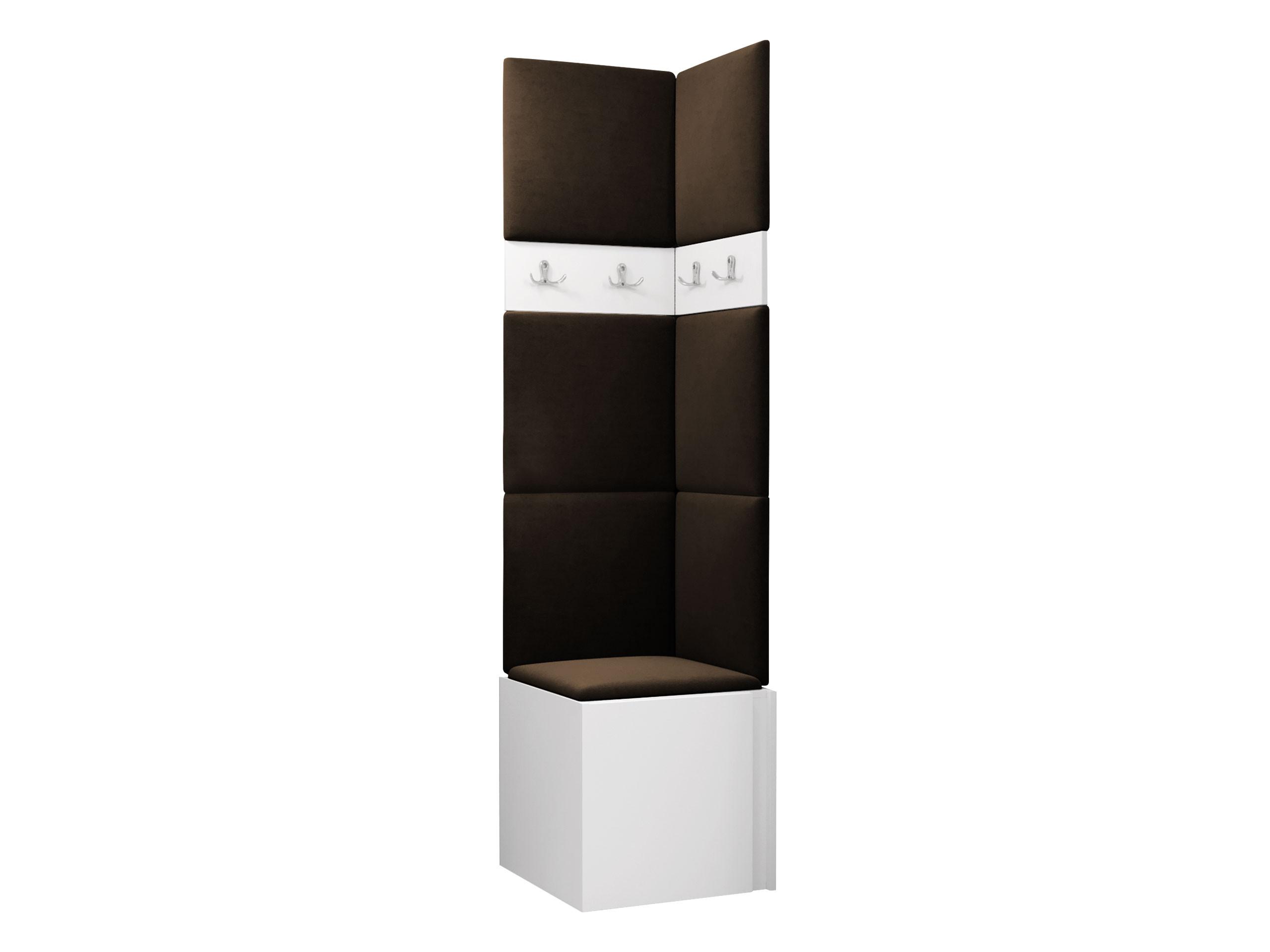 GARDEROBEN-SET Orion XXI - Weiß/Braun, Holzwerkstoff/Kunststoff (42/186/46cm) - MIRJAN24