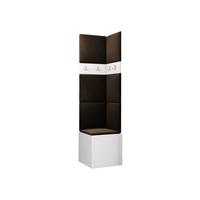 GARDEROBEN-SET Orion XXI - Weiß/Braun, Holzwerkstoff/Kunststoff (42/186/46cm) - MIRJAN24