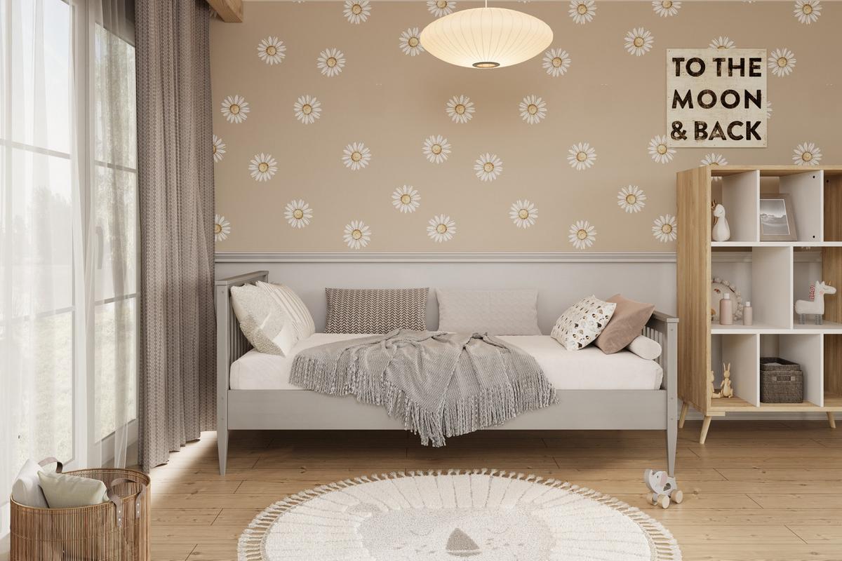 KINDERBETT Emili 80/90 -160/180/200 cm Grau 80/200 - Sonoma Eiche, Holz (90/200cm) - RAUMHIRSCH FURNITURE