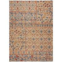 JUTETEPPICH handgewebt AVILL, im Boho-Stil, Natur-Blau, 200 x 290 cm - Beige, Textil (290/200cm) - KADIMA DESIGN