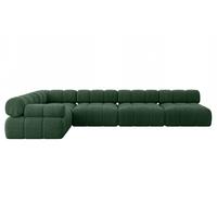 ECKSOFA modulares Sofa Mende-L3 - 380x190x70 cm Grün Cord - Grün, Holzwerkstoff/Textil (380/190cm) - ALTDECOR