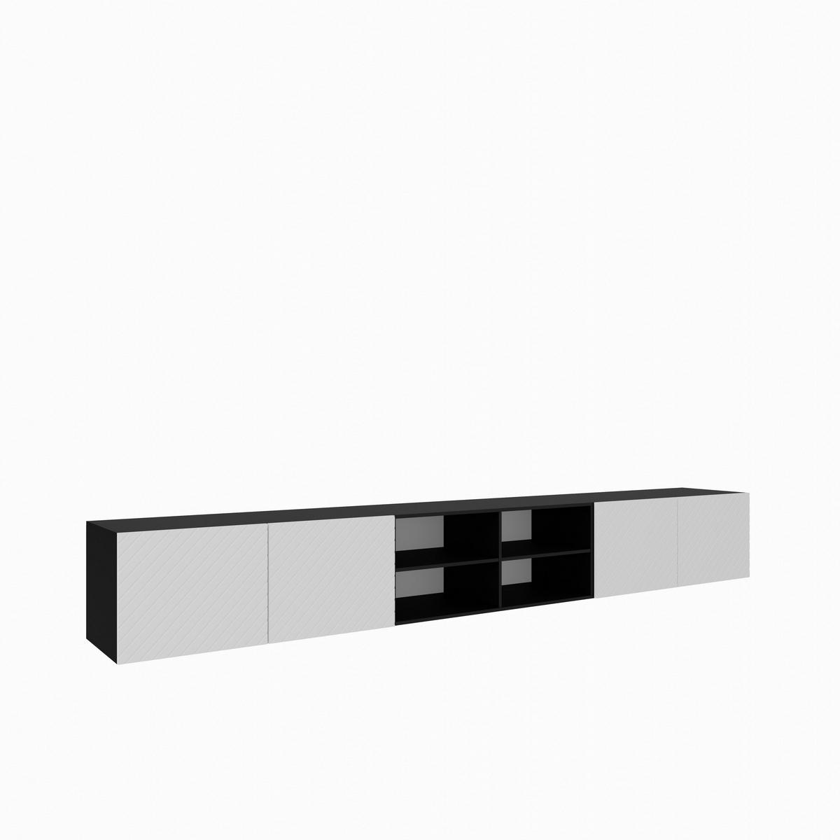 LOWBOARD CAVA 300/41/40 cm, Hängender TV-Schrank Anthrazit / Weiß - Anthrazit/Weiß, Holzwerkstoff (300/41/40cm) - MASSENO