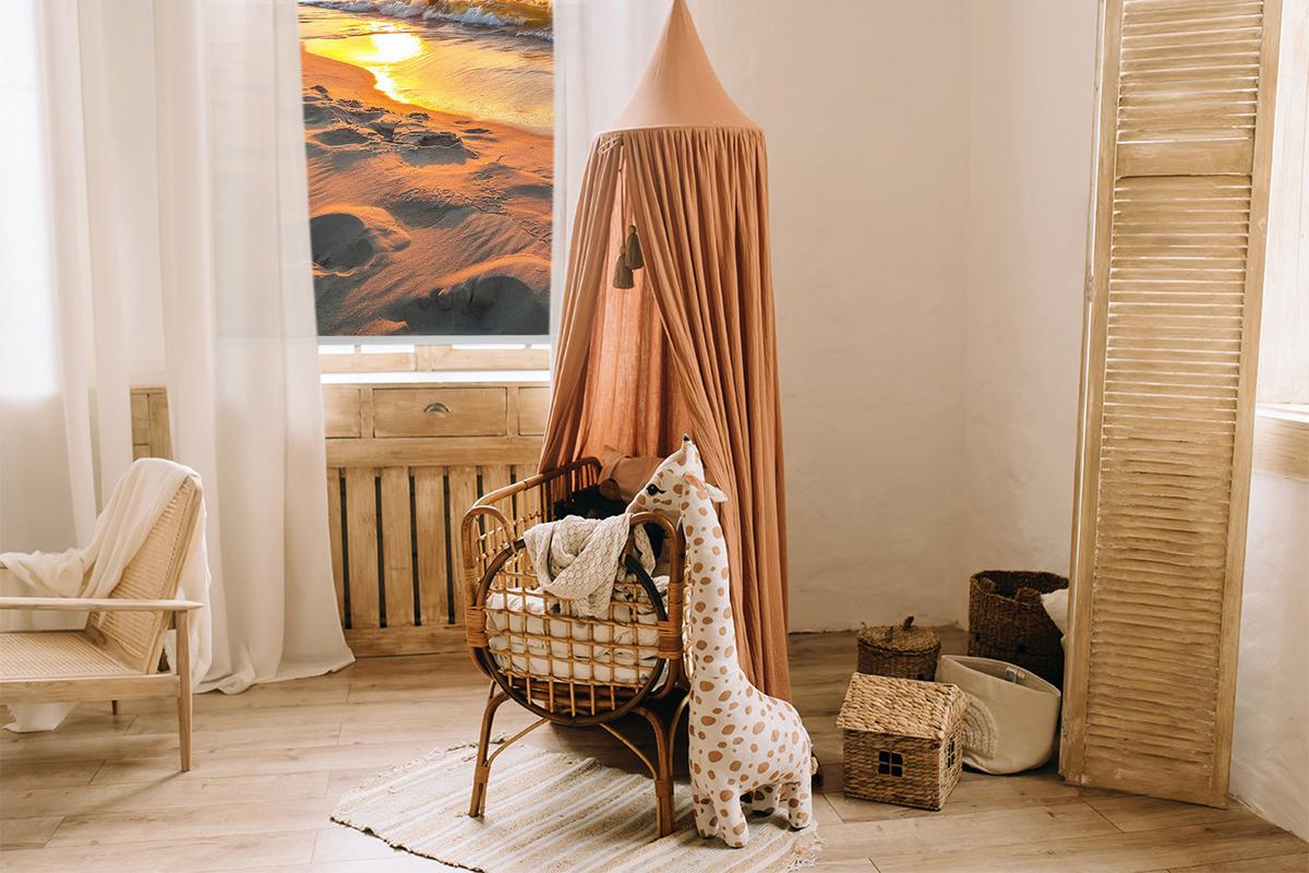 INNENROLLO - Fensterrollo - Rollo - 80x180 cm - Sonnenuntergang - Hellblau, Kunststoff (80/180/0.5cm) - TULUP