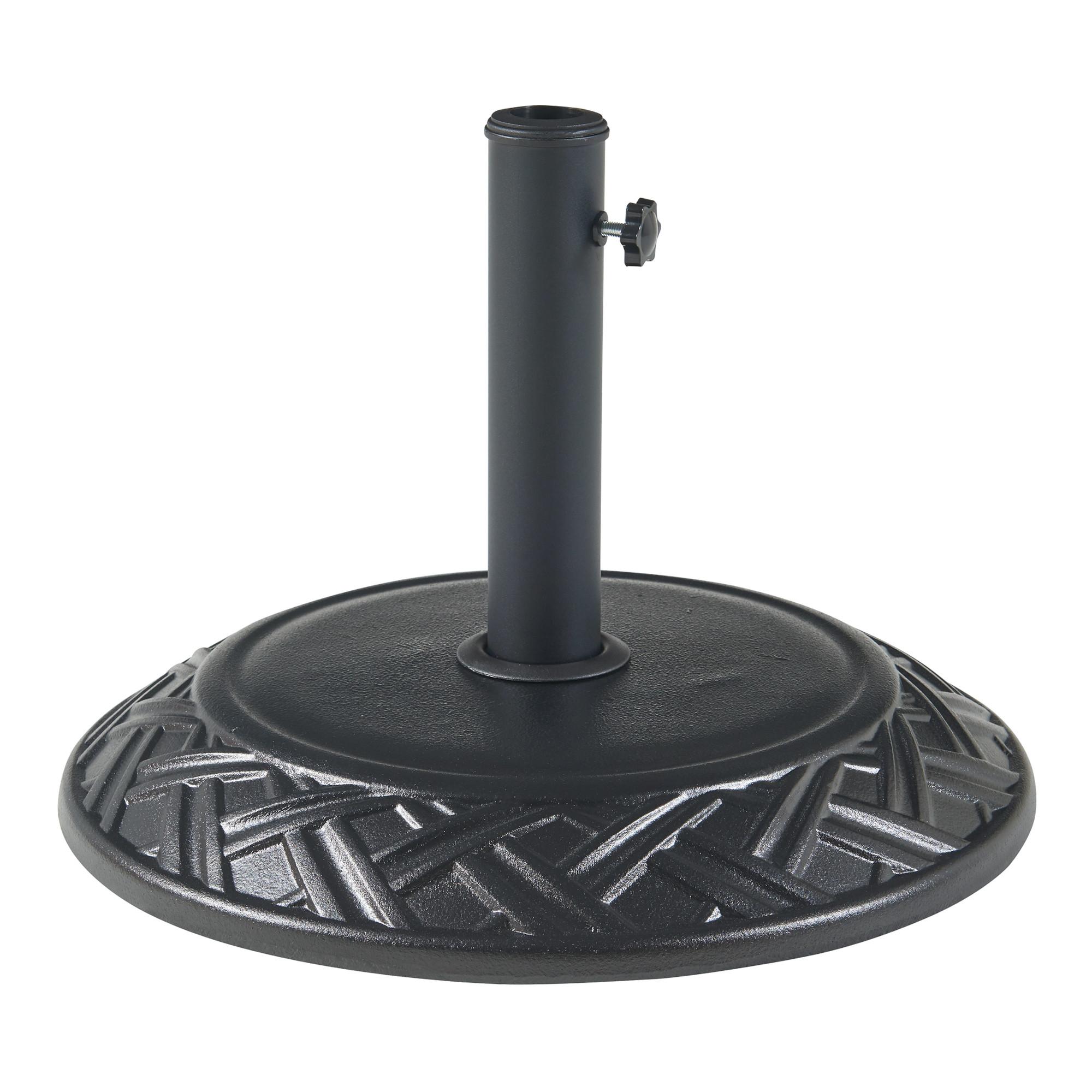 SONNENSCHIRMSTÄNDER Bisegna - Schwarz, Stein (50/50cm) - casa.pro
