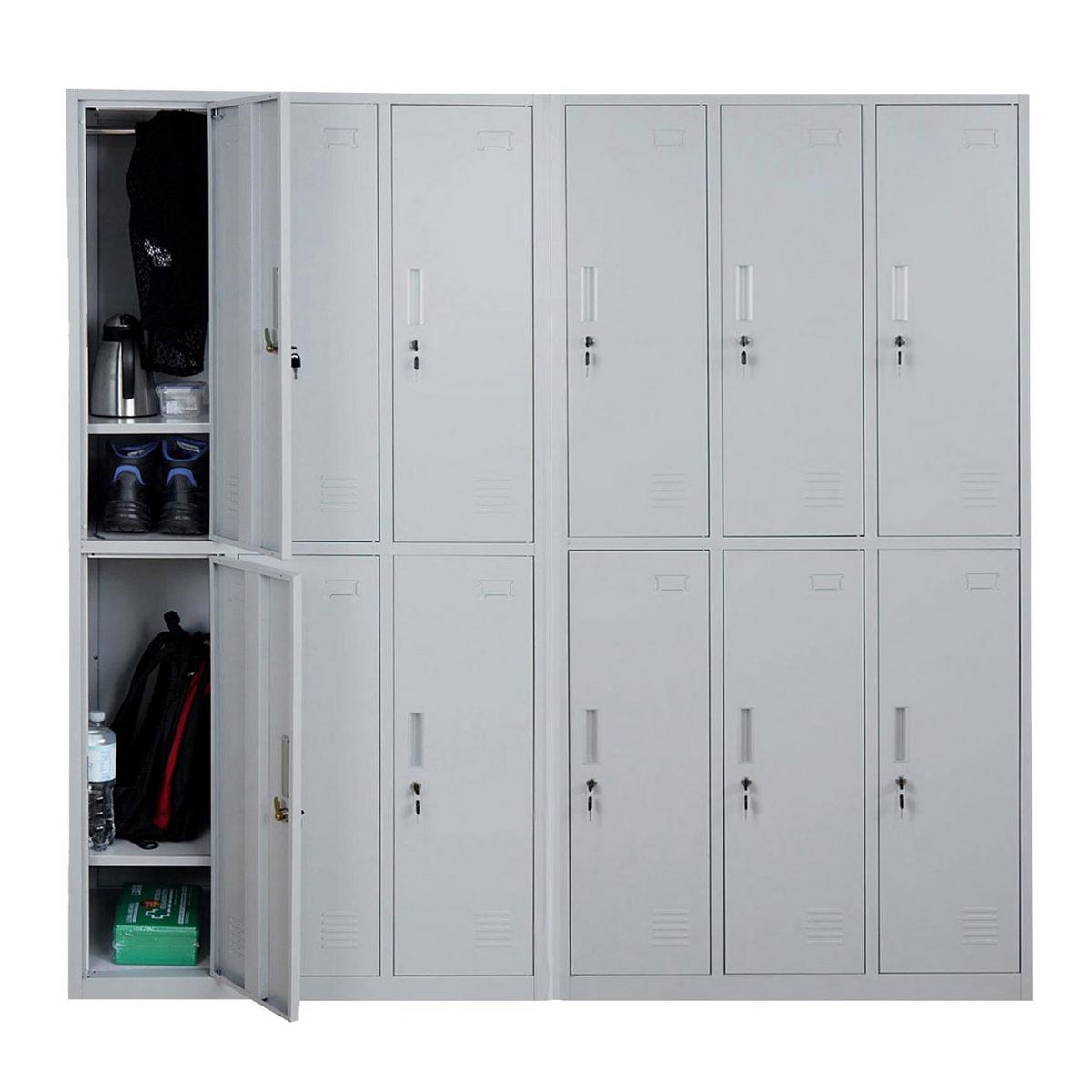 SCHLIESSFACH Grau - Grau, Metall (180/180/50cm) - MCW
