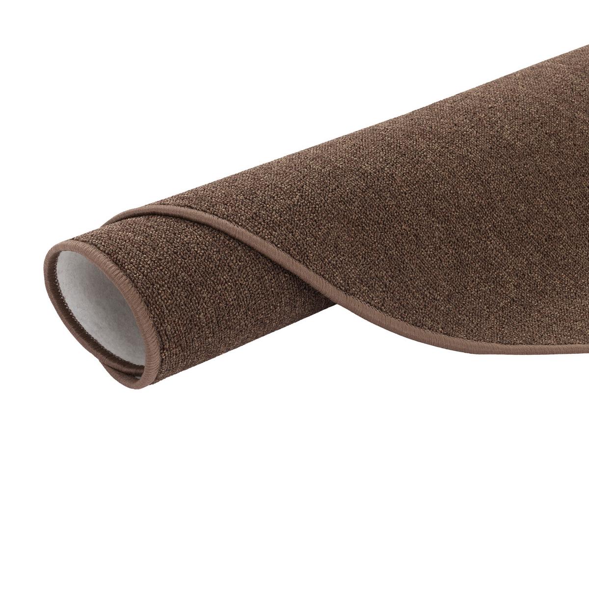 FEINSCHLINGEN VELOUR TEPPICH STRONG RUND - Braun, Textil (200/200cm) - Snapstyle