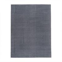 FLACHWEBETEPPICH Boho Anthrazit 80 x 150 cm - Anthrazit, Kunststoff (80/150cm) - TT Home
